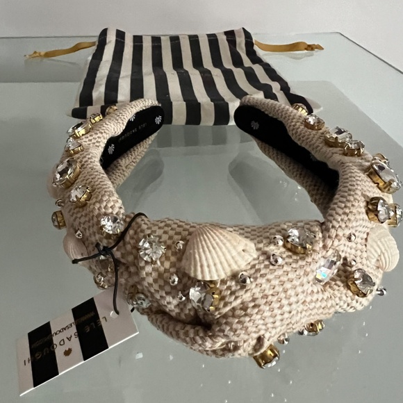 LELE SADOUGHI Shellona Crystal  Silver Sand Knotted Headband main image 11